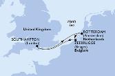 Southampton,Rotterdam,Zeebrugge,Southampton