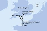 Southampton,Portland,Cherbourg,Southampton