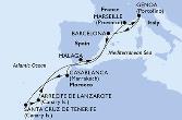 Santa Cruz de Tenerife,Arrecife de Lanzarote,Malaga,Marseille,Genoa,Barcelona,Casablanca,Santa Cruz de Tenerife