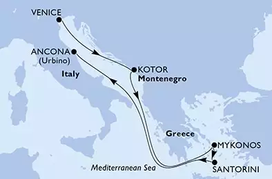 Venice,Kotor,Mykonos,Mykonos,Santorini,Ancona