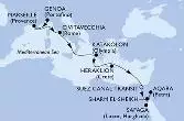 Genoa,Marseille,Civitavecchia,Katakolon,Heraklion,Suez Canal North,Suez Canal South,Aqaba,Sharm El-Sheikh,Safaga