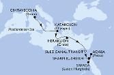 Civitavecchia,Katakolon,Heraklion,Suez Canal North,Suez Canal South,Aqaba,Sharm El-Sheikh,Safaga