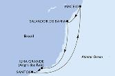 Salvador,Ilha Grande,Santos,Maceio,Salvador