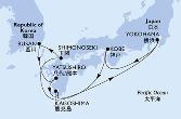 Yokohama,Kobe,Shimonoseki,Busan,Yatsushiro,Kagoshima,Yokohama