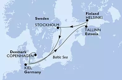 Copenhagen,Tallinn,Helsinki,Stockholm,Kiel