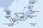 Yokohama,Kobe,Kagoshima,Busan,Fukuoka,Kanazawa,Hakodate,Ishinomaki,Yokohama,Kobe