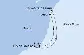 Rio de Janeiro,Salvador,Ilheus,Buzios,Rio de Janeiro