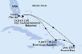 Miami,Puerto Plata,San Juan,Ocean Cay,Miami