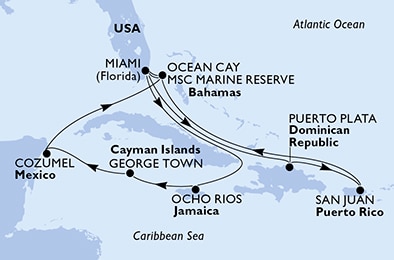 United States,Jamaica,Cayman Islands,Mexico,Bahamas,Dominican Republic,Puerto Rico