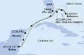 Miami,Belize City,Cozumel,Nassau,Ocean Cay,Miami