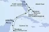 Port Canaveral,Nassau,Ocean Cay,Isla de Roatan,Cozumel,Port Canaveral