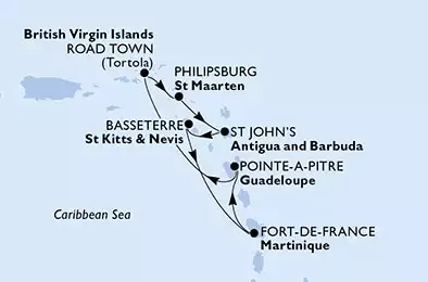 Pointe-a-Pitre,Road Town,Philipsburg,St John s,Basseterre,Fort de France,Pointe-a-Pitre