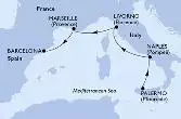 Palermo,Naples,Livorno,Marseille,Barcelona