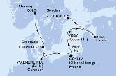 Oslo,Copenhagen,Warnemunde,Gdynia,Visby,Riga,Stockholm