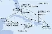 Miami,Ocean Cay,San Juan,Puerto Plata,Miami,Ocean Cay,Falmouth,George Town,Cozumel,Miami