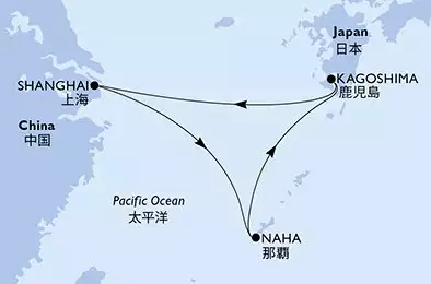 MSC BELLISSIMA - trasa 5 nocy podróż z: Shanghai China w dniu 17/02/2026 - China,Japan