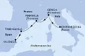 Civitavecchia,Genoa,Marseille,Tarragona,Valencia