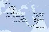 Dubai,Dubai,Abu Dhabi,Sir Bani Yas,Muscat,Safaga,Suez Canal South,Suez Canal North,Valletta,Naples