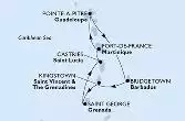 Fort de France,Pointe-a-Pitre,Bridgetown,Kingstown ,Saint George,Castries,Fort de France
