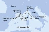 Barcelona,Marseille,Genoa,Civitavecchia,Ajaccio,Marseille,Barcelona