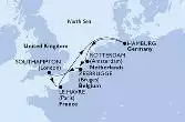 Rotterdam,Zeebrugge,Southampton,Le Havre,Hamburg,Rotterdam