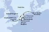 Southampton,Hamburg,Rotterdam,Zeebrugge,Southampton