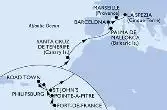Fort de France,Pointe-a-Pitre,Philipsburg,Road Town,St John s,Santa Cruz de Tenerife,Palma de Mallorca,Barcelona,Marseille,La Spezia