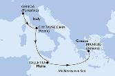 Genoa,Civitavecchia,Valletta,Piraeus