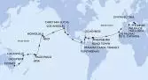 Sydney,Noumea,Luganville,Apia,Pago Pago,Honolulu,Hilo,Los Angeles,Cabo San Lucas,Puntarenas,BLB-Panam Canal,CTB-Panama Canal,Ocho Rios,Road Town,Philipsburg,Las Palmas de G.Canaria,Palma de Mallorca,Naples,Civitavecchia