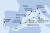 Lisbon,Alicante,Mahon,Olbia,Genoa,Marseille,Barcelona