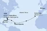 Port Canaveral,Miami,Philipsburg,Funchal