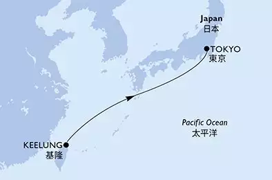 MSC BELLISSIMA - trasa 5 nocy podróż z: Keelung (Taipei) Taiwan (China) w dniu 28/03/2026 - Taiwan (China),Japan