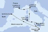 Marseille,Livorno,Cagliari,Palermo,Valletta,Barcelona