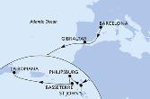Barcelona,Gibraltar,St John s,Philipsburg,Basseterre,La Romana