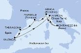 Marseille,Tarragona,Valencia,La Spezia,Civitavecchia,Genoa,Marseille