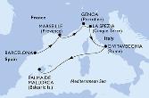 Barcelona,Marseille,Genoa,La Spezia,Civitavecchia,Palma de Mallorca