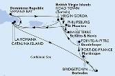 Bridgetown,Fort de France,Pointe-a-Pitre,Road Town,La Romana,Samana Bay,Virgin Gorda,Basseterre,Philipsburg,Catalina Island,La Romana,Catalina Island,Bridgetown