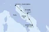 Brindisi,Split,Venice-Marghera