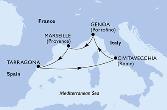Genoa,Marseille,Tarragona,Civitavecchia,Genoa