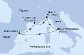 Genoa,Marseille,Tarragona,Civitavecchia,Genoa