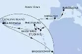 Barcelona,Gibraltar,St John s,Philipsburg,Basseterre,La Romana,Catalina Island,Bridgetown