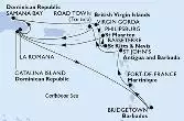 La Romana,Catalina Island,Bridgetown,Fort de France,St John s,Road Town,La Romana,Samana Bay,Virgin Gorda,Basseterre,Philipsburg,Catalina Island,La Romana