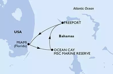 MSC MERAVIGLIA - trasa 4 nocy podróż z: Miami United States w dniu 11/11/2026 - United States,Bahamas