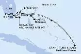 Miami,Ocean Cay,Freeport,Miami,Grand Turk Island,Ocean Cay,Nassau,Miami