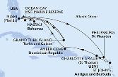 Miami,Philipsburg,St John s,Charlotte Amalie,Amber Cove,Miami,Grand Turk Island,Ocean Cay,Nassau,Miami