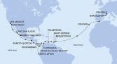 Marseille,Barcelona,Funchal,Bridgetown,Saint George,Willemstad,Cartagena,Puerto Limon,CTB-Panama Canal,BLB-Panam Canal,Puntarenas,Puerto Quetzal,Puerto Vallarta,Cabo San Lucas,San Diego,Los Angeles,Los Angeles