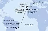 Barcelona,Funchal,Las Palmas de G.Canaria,Santa Cruz de Tenerife,Salvador,Rio de Janeiro