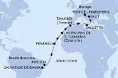 Salvador,Maceio,Mindelo,Las Palmas de G.Canaria,Tangier,Valletta,Split,Venice-Marghera