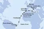 Maceio,Mindelo,Las Palmas de G.Canaria,Tangier,Valletta,Split,Venice-Marghera