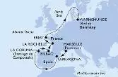 Marseille,Tarragona,La Coruna,Bilbao,La Rochelle,Brest,Warnemunde